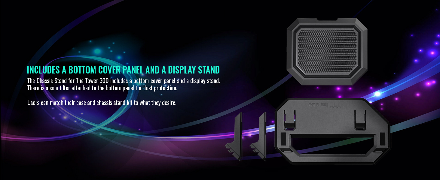 Kit Support Horizontal Thermaltake Tower 600 - Noir | Pour Boîtier PC | Placement Flexible